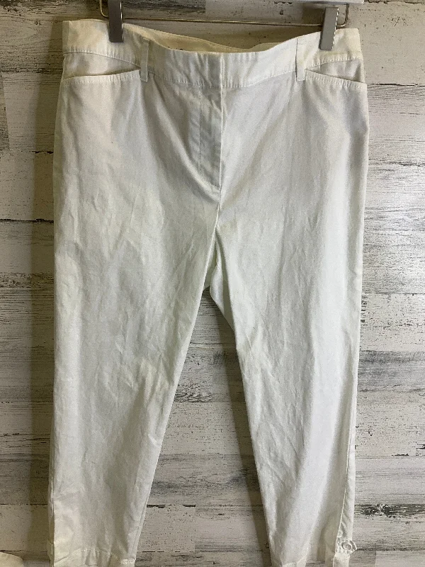 women's patterned pantsPants Cropped By Talbots In White, Size: 10