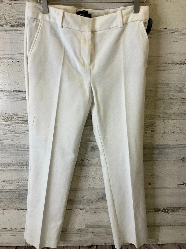 women's bootcut pantsPants Cropped By Talbots In White, Size: 4petite