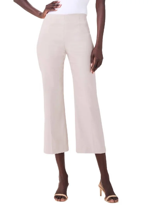 women's breathable pantsPolished Wonderstretch Wide-Leg Crop Trouser In Cobblestone