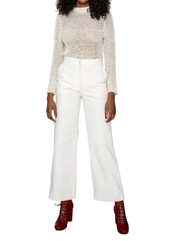 women's reversible pantsSam High Waisted Corduroy Pant In Gardenia