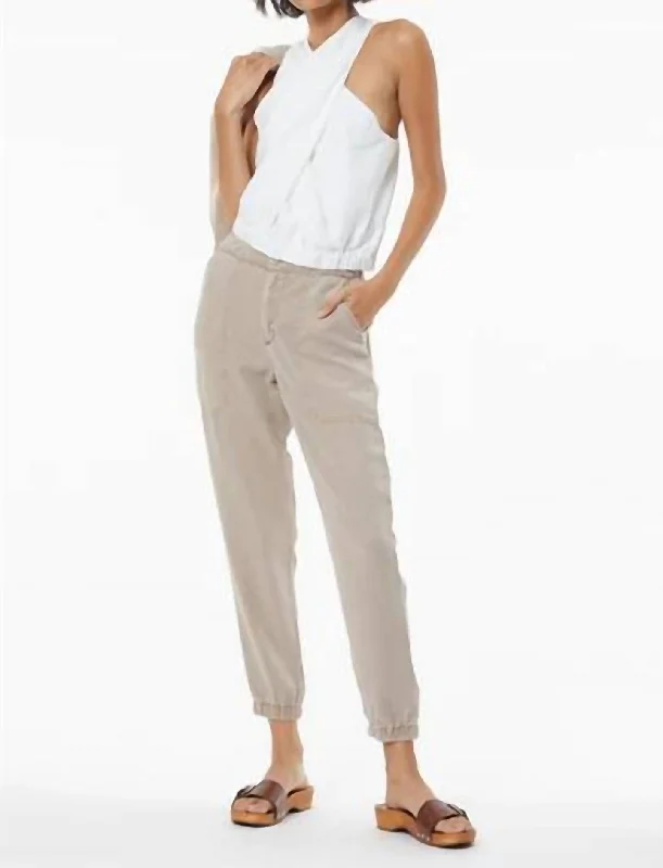 women's flare pantsTrooper Tencel Twill Jogger In Pigment