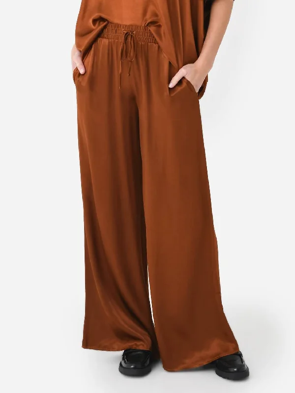 women's vintage pantsWide Leg Pant In Rich Brown