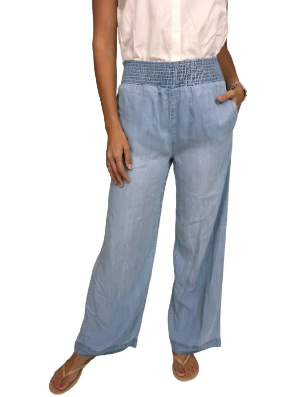 women's mid-rise pantsWide Leg Pants In Caribbean Wash