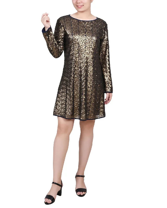 women's high-end dressesLong Sleeve Sequin Dress