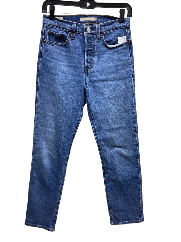 Jeans Straight By Levis In Blue Denim, Size: 2