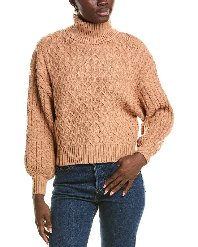 Hooded SweatersT Tahari Balloon Sleeve Turtleneck Sweater