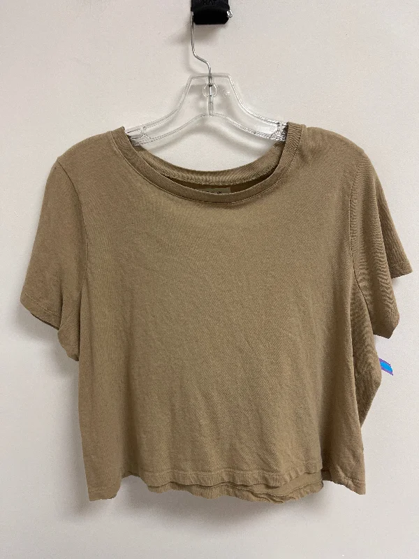 women's tops for those who want to add a touch of elegance and sophistication to their everyday wearTop Short Sleeve Basic By Madewell In Brown, Size: L