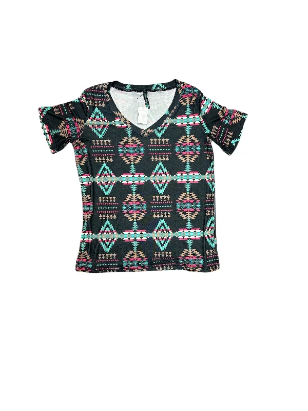 women's tops for everyday eleganceTop Short Sleeve By Cmc In Multi-colored, Size: L