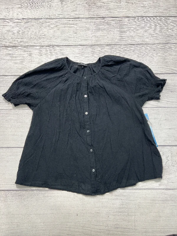 women's tops for those who believe in expressing their individuality through fashionTop Short Sleeve By Madewell In Black, Size: L