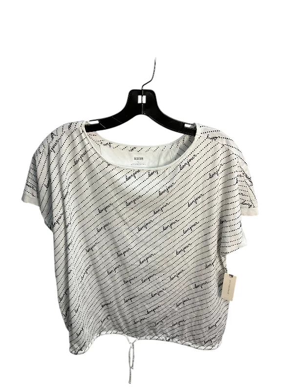 women's tops for cocktail partiesTop Short Sleeve By Maeve In White Black, Size: S