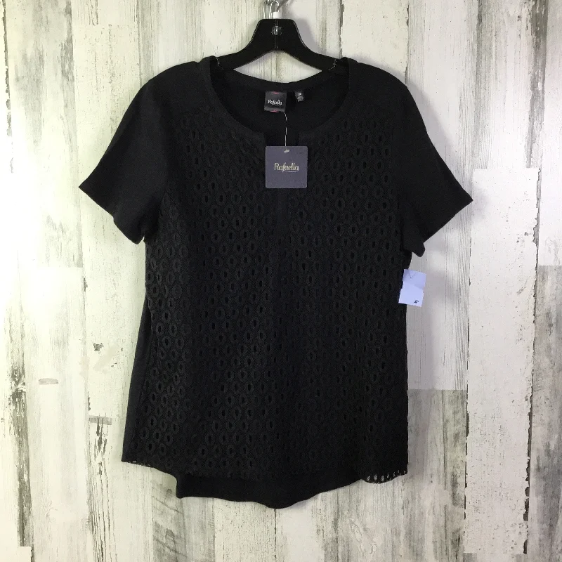 women's tops for those who want to add a touch of sophistication to their casual attireTop Short Sleeve By Rafaella In Black, Size: L