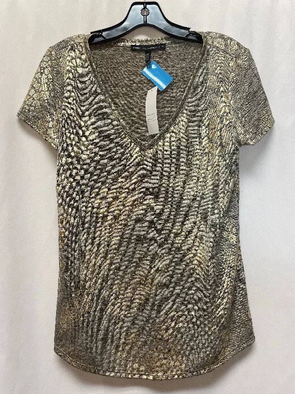 breathable women's tops for summerTop Short Sleeve By White House Black Market In Gold, Size: S